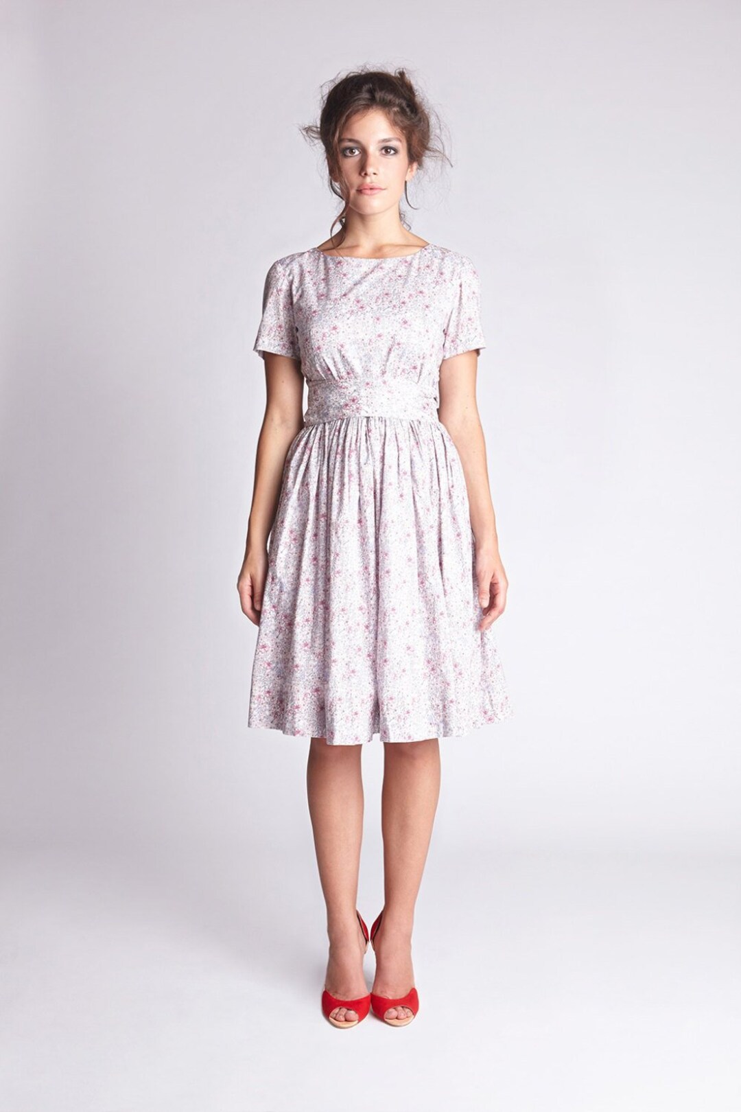 liberty print bridesmaid dresses the wedding - Why wouldn't you put your bridesmaids in custommade Liberty print bridesmaids' dresses, though?! (bride's dress from Andrea Hawkes Bridal!) photo by Lily Bungay