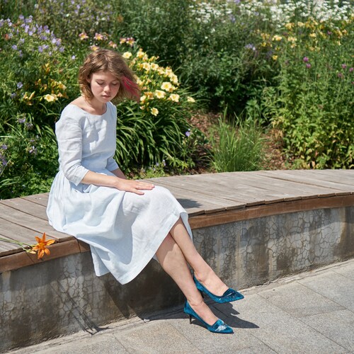 emerald green dress bridesmaid Strapless with Side Slit Flowing Chiffon Sleeveless Summer Bridesmaid Dresses SIZE:S (14-14.5 32/33) WINTERSALE Blues Power: The Funky neck emerald green maxi