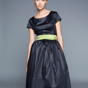 Women Black Dress, Wedding Guest Dress, Pleated Dress, Audrey Hepburn Dress, Flare Dress, 1950&#39;s Dress, Cocktail Dress, New Year