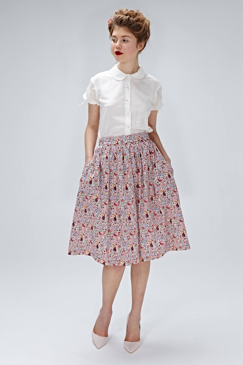 Women Skirt Midi Skirt 1950's Skirt Liberty Skirt Etsy Australia