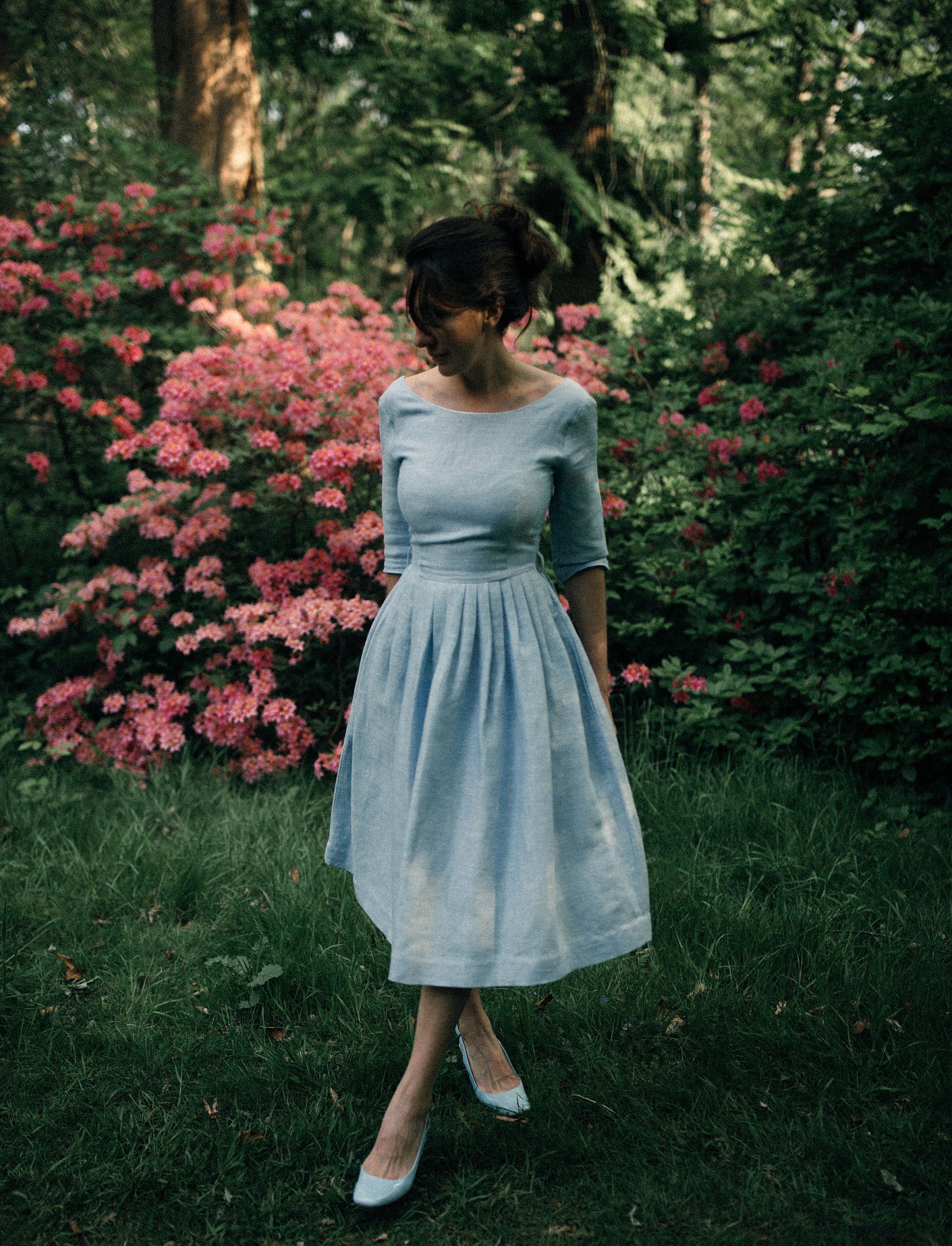 blue spring dress