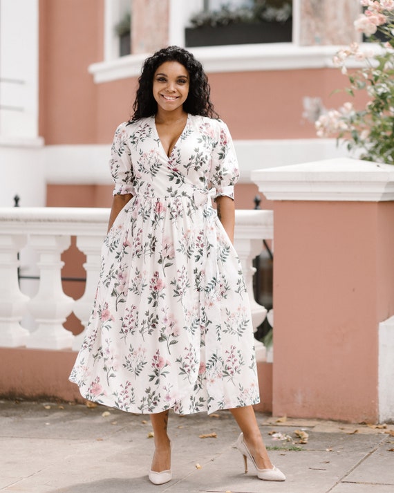 floral wedding guest dress