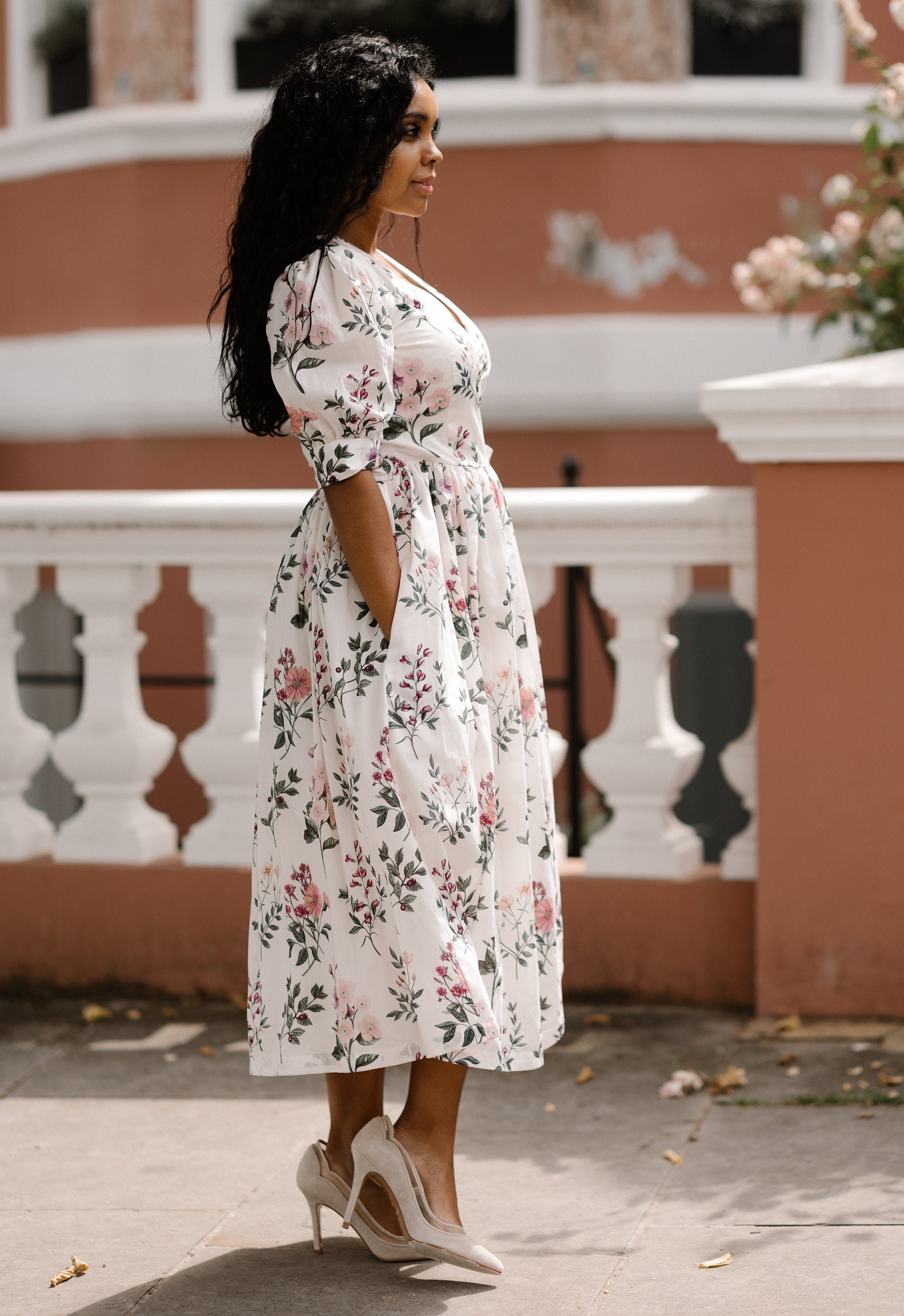 Summer Wedding Guest Plus Size Dresses SHESTARR Plus Size Wrap Dress For  Women Floral Print Summer
