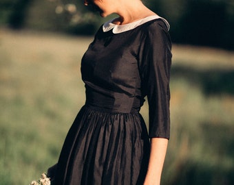 elegant vintage black dress Elegant Vintage Princess Black Party Dress Black(Pre-Sale 25days) / M
