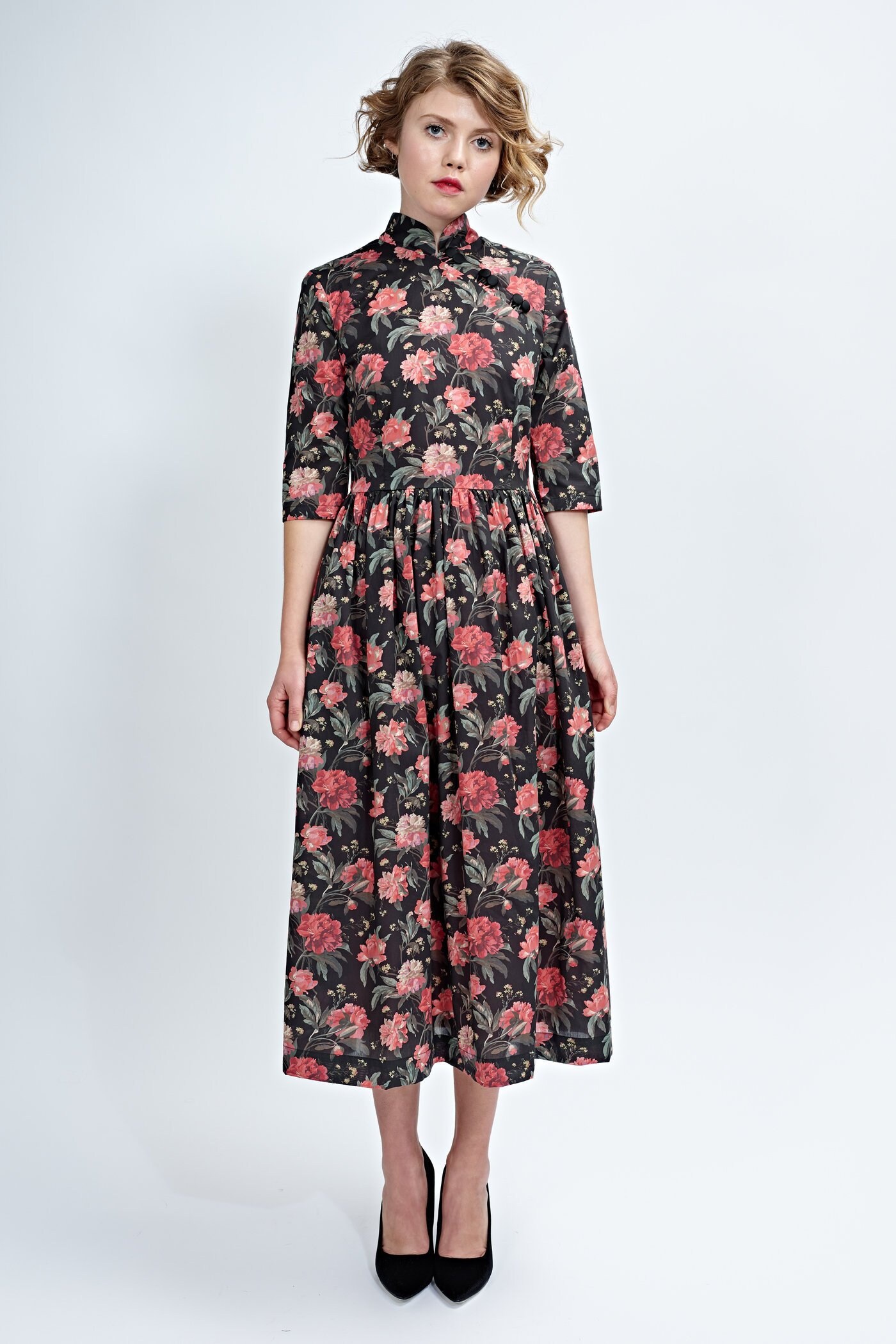 Women Dress Shirt Dress Floral Dress ...