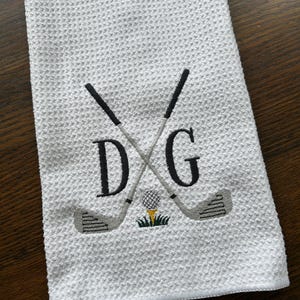 Embroidered Golf Towel, Personalized Golf Towel, Monogram Golf Towel, Custom Golf Towel, Gift for Dad, Husband, Boyfriend, Groomsmen