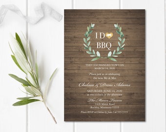 i do bbq wedding reception invitation printable i do bbq etsy