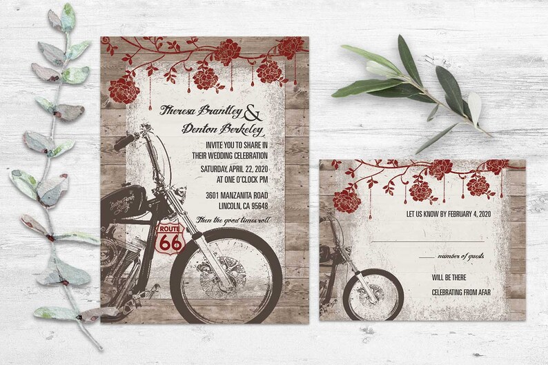 motorcycle-wedding-invitations-biker-bride-wedding-invitations-etsy