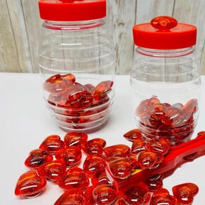 40 Fichas Magneticas de Corazonsitos con Pala Magnética 40 Magnetic Heart Filler Card Chips