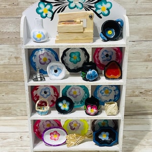 Mexican Kitchen Trasterito with Miniature Accessories Trasterito de Cocina con Accesorios en Miniatura
