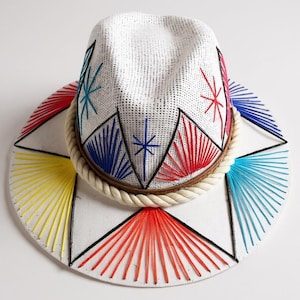 Painted Panama Hat - Etsy display picture 2