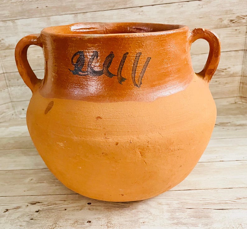 Olla de Barro Mexicana Frijolera - Thumbnail 3