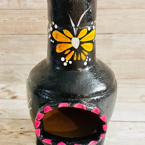 Chimenea de Barro Artesanal Mexicano Small Terra Cota Mexican Chimney Incense Burner Candle Holder