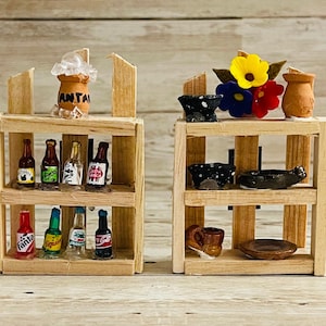 2x Mexican Kitchen Magnet Trasterito with Miniature Accessories 2 Trasteritos de Cocina con Accesorios en Miniatura y Iman