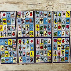 12 or 24 Accordion Mexican Loteria Cards 12 oh 24 Cartas de Lotería Mexicana en Accordion