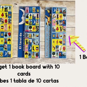 Loteria Book 10 Cards with Preferred Image Libro de Loteria de 10 Cartas con La Preferida