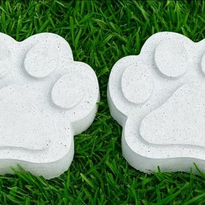 Bundle Set of 2 Garden Paws Stepping Stone Garden Pathway Stepping Stone Outdoor Yard Decoration Cement Paver Lawn and Patio Ornament