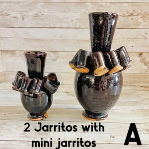 Jarrito de Barro con 5 Mini Jarritos Tequila Jug with 5 Mini Jarritos