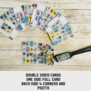 9 Loteria Cards 50 Magnétic Chips & Wand 9 Cartas De Loteria 50 Fichas Y Pala