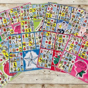30 Loteria Cards with Preferred Image 30 Cartas de Loteria con La Preferida