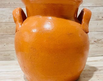 Olla de Barro Mexicano Con Capacidad de 2 Litros Mexican 2 Liter Terra Cota Pot