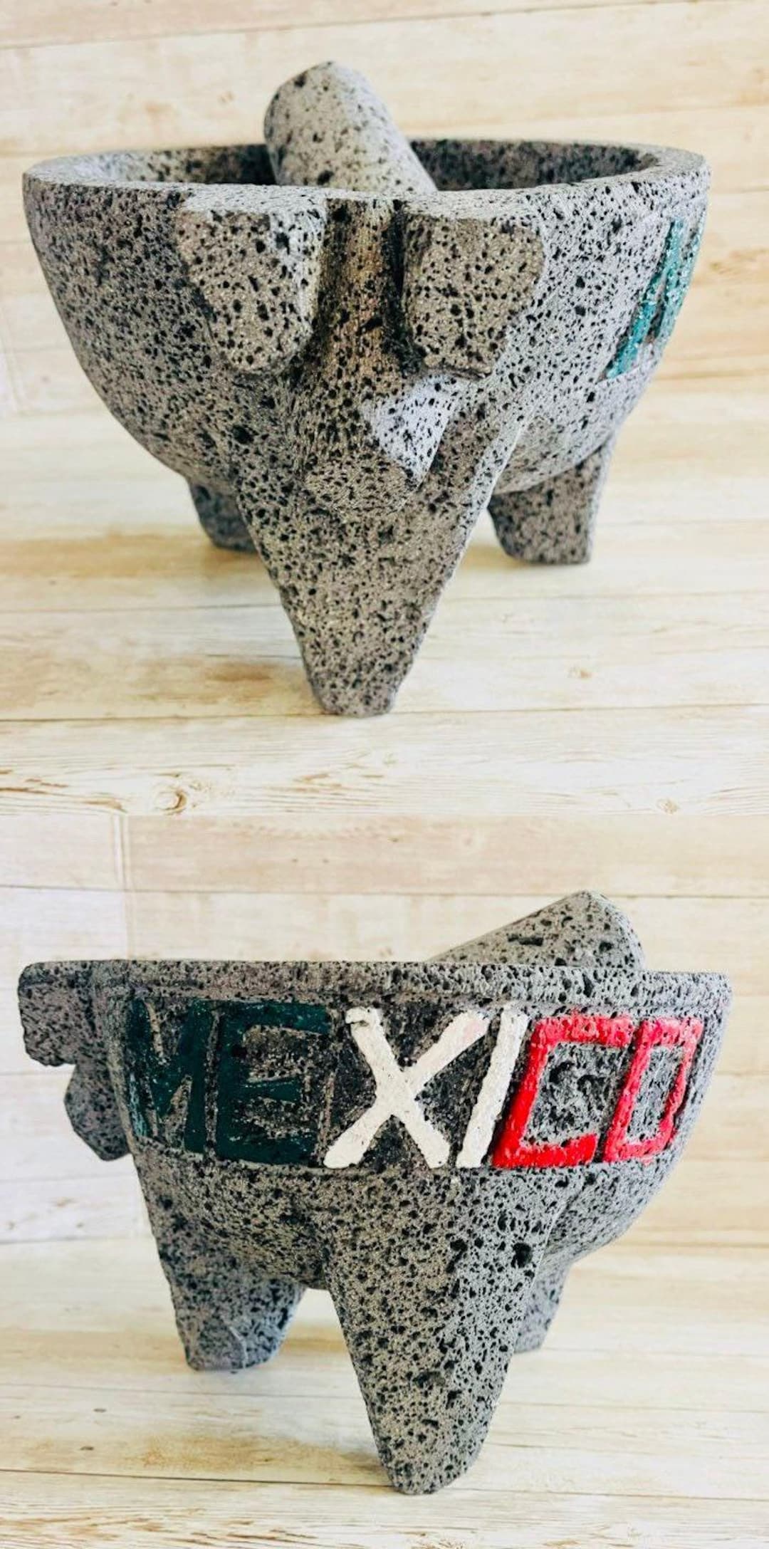 Molcajete/tejolote Authentic Mexican Mortar & Pestle Made From