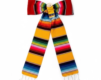 Mexican Sarape 15x20 inch Bow Moño de Sarape Mexicano 15x20 pulgadas