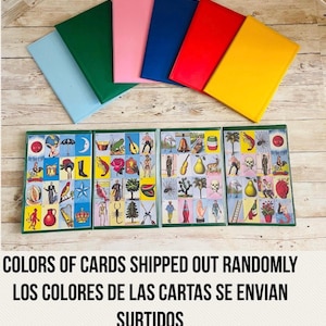 Accordion Style Loteria Cards with 4 Cards in Each Board Cartas de Loteria en Acordion