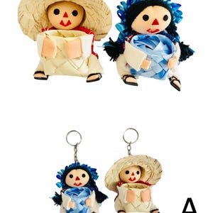 Llaveros Artesanales Mexicanos Charros y Muñeca Lele