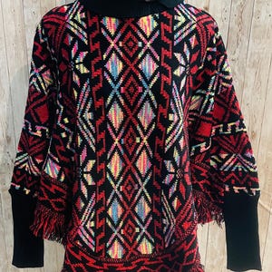 Mexican Artesenal Mañanita Poncho Jorongo Capa Mexicana Artesanal