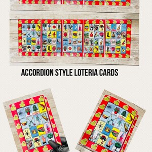 Mexican Loteria Accordion Style Cards  Cartas de Lotería Mexicana en Acordeón