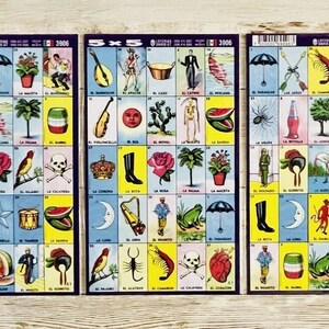 Mexican Loteria You Get 5 Accordion Cards 5 Rows x 5 Columns Cartas De Loteria