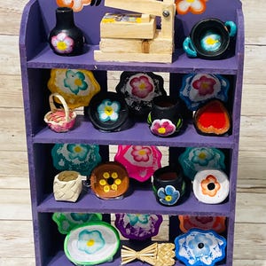 Mexican Kitchen Trasterito with Miniature Accessories Trasterito de Cocina con Accesorios en Miniatura