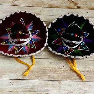 2x Mexican Mariachi Sombrero Decorations 2 Sombreros Mexicano de Mariachi Para Decoracion