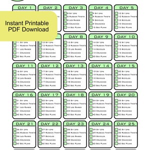 Gemakkelijke tot gemiddelde core-workout | Directe pdf-download | Abs-training