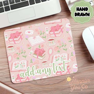 Personalized Mouse Pads Office Decor Custom Mouse Pads Computer Mouse Pad Anti Slip Mat Home Office College Decor Bookish Designs Book Lover