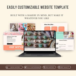 Bakery Squarespace Website Template: Customizable Small Business Design