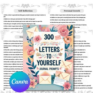 300 ideas para escribirte una carta, un diario guiado para la autorreflexión, ideas para escribir sobre crecimiento personal, un regalo para escritores, un regalo para llevar un diario.