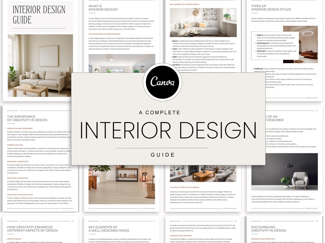Interior Design Guide PDF | Home Styling Tips & Room Planning Workbook ...