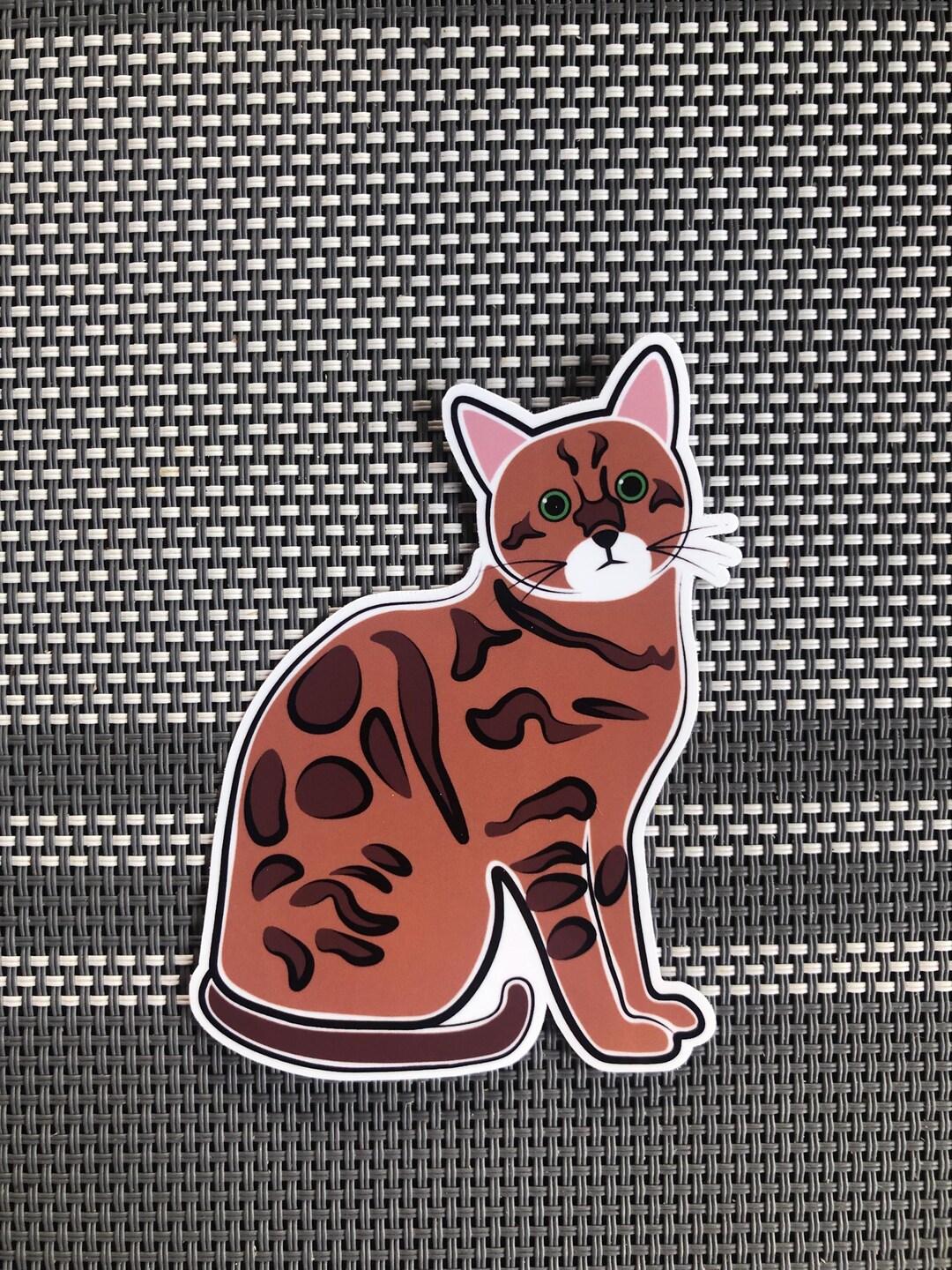 Bengal Cat Illustration Sticker - Etsy