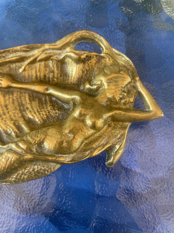 Brass Mermaid Ring Pin Trinket Tray Soap Dish