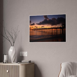 Amanecer costero en Dania Beach / Póster brillante para pared