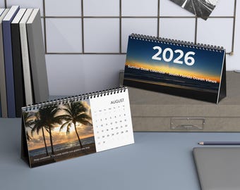2026 Florida Sunrise Calendar | Inspirational Monthly Desk Art