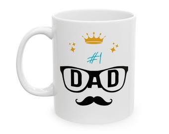 Father's Day Ceramic Mug, Gift for Dad, Father's Day Coffee Cup, Dad Gift, Dad Mug, Dad Birthday Present