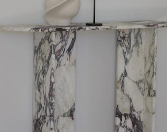 Consola de mármol Calacatta Viola: Mesa de entrada de lujo para recibidor /
