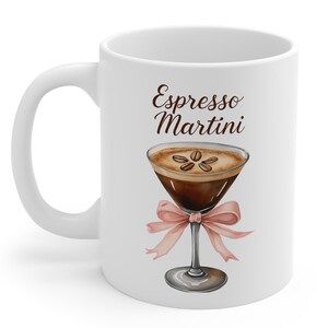 Espresso Martini Coffee Cups - Cute Gift for Coffee Lovers, Funny Mug for Baristas, Tea Lovers, Kitchen Decor, Beverage Container