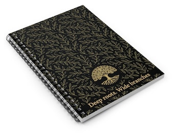 Tree of Life Jewish Notebook: Black and Gold Judaica Journal