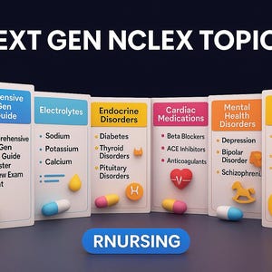 2025 Next Gen NCLEX-RN Comprehensive Study Guide & Cheat Sheets Must-Know For Nursing School | ADHD-Friendly Clinical And Lecture Prep