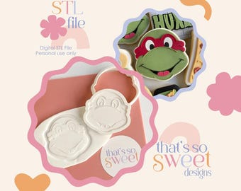 Turtle Cookie Stamp and Cutter STL File