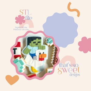 Chicken Jockey Cookie Stamp and Cutter STL File